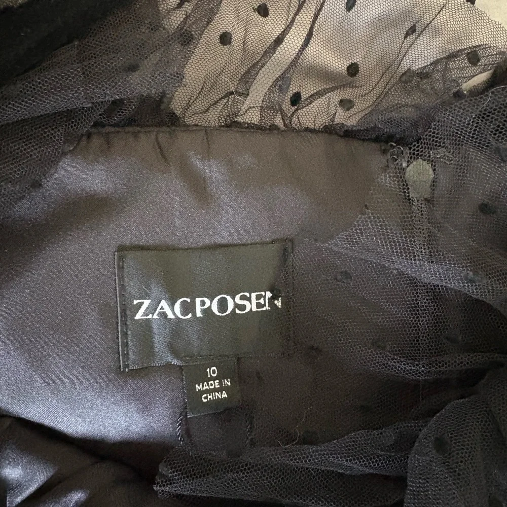 Zac Posen Chic Evening Black Dress Size 10 - Picture 4 of 7